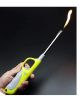  Gas Lighter Adjustable Flame & Gas Refillable Gun Style Lighter Use for Kitchen-yellow