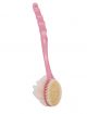 2 IN 1 Bath Body Brush with Soft Loofah and Bristles-Pink