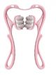 360° 6 Wheel Roller Balls Neck Massager,Trigger piont Neck Massager for Pain Relief deep Tissue-Pink