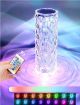 Crystal LampColor Changing RGB Touch Lamp,Rechargeable Diamond Table Lamp for Bedroom Living Room,Party Dinner Decor Creative Lights