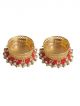 Handmade Tealight  candle holder, Metal Candle pot, Golden Color with Red threading work pack of  2