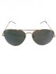Aviator black color sunglasses for men with  Golden Color Frame 
