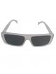 Rectangular Black sunglasses with white frame