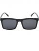 Rectangular Black color sunglasses with black color frame