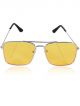 yellow and Silver color Square shape sunglasses   