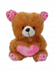 Cute soft teddy bear with heart  (Beige)