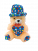 Cute Teddy bear with heart and cap