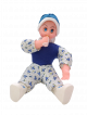 PVC soft plush sitting doll  (Blue)
