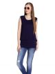 United Colors Of Benetton Casual Sleeveless Solid Women Blue Top