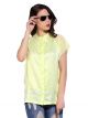 United Colors Of Benetton Casual Short Sleeve Solid Women Yellow shirt