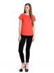 United Colors Of Benetton Casual Short Sleeve Solid Women Red Top