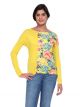 United Colors Of Benetton Casual Full Sleeve Printed Women Yellow Top