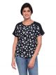 United Colors Of Benetton Casual Short Sleeve Printed Women Dark Blue Top