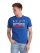 Aeropostale Men Blue Regular fit Cotton Blend Round neck T-Shirt