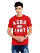 Aeropostale Applique Men's Round Neck Red T-Shirt