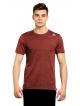 REEBOK Solid Men Round Neck Brown T-Shirt