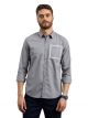 BREAKBOUNCE Men Solid Casual Spread Shirt