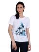 UNITED COLORS OF BENETTON Casual Short Sleeve Printed Women White, Blue Top