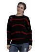 Forever 21 Striped, Self Design Round Neck Casual Women  Sweater