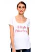 UCB Printed Women Scoop Neck White T-Shirt