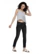 PEPE JEANS Women Charcoal Grey Frisky Fit Mid-Rise Light Wash Stretchable Jeans