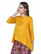 GLOBAL DESI MUSTERED SHORT KURTI