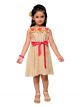 AARIKA Girls Midi/Knee Length Party Dress  (Beige, Sleeveless)