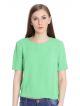 UCB Casual Short Sleeve Solid Women Green Top