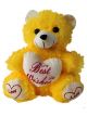 Teddy Bear with Best wishes  Heart (Yellow)