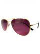 UV Protective Sunglasses twin shaded with golden frame