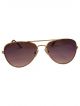 UV Protective Sunglasses twin shaded with golden frame