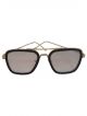 Luxury golden frame square sunglasses