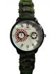Army Green wrist watch with white dial case