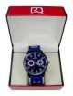 Blue wrist watch with Blue dial case