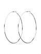 Silver color Big Round Hoop Earrings for Women 