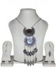 ARTIFICIAL SILVER COLOR AFGANI STYLE NECKLACE SET