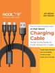 Accexo  3 IN 1  charging  cable Tough nylon braided 