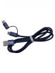 Accexo  2 IN 1  charging  cable Tough nylon braided 