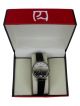Custom Black Strap Wrist Watch with grey dial case for Women