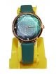 Custom green Strap Wrist Watch with green dial case for Women