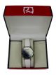 Custom White Strap Wrist Watch with white and grey dial case for Women