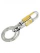 Double Ring Hook Keychain for Bike & Cars|Hook Locking/Hook Lock/Hook Metal Keychain/Keyring/Key Ring/Key Chain|Golden & Silver Color