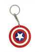  Rubber Marvel Captain America Shield Keyring & Keychain for Bike,Car,Cycle,Home(Multicolour)