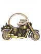 Avenger Royal Enfield Cruiser Bike Metal Keychain With Rotating Wheels and Movable Handlebar|Golden Color Key Chain
