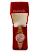 HMT Watch for Women with Pink Dial case and Copper color Stainless Steel Chain 