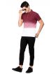 Wrogn Sporty Men Polo Neck Maroon, White T-Shirt