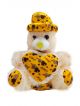 Stuffed Soft toy cute cap teddy bear with heart  (Beige and yellow)