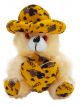 Stuffed Soft toy cute cap teddy bear with heart  (yellow and beige)