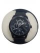 Men wrist watch with black dial case 