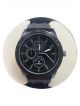 Men wrist watch with black dial case 